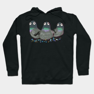 Cute three pigeon Hoodie